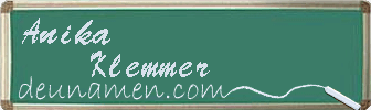 Anika Klemmer Visitenkarte